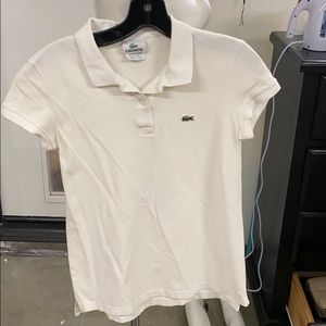 White Lacoste polo SS shirt